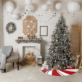 36 Inch Red Swirl Christmas Tree Skirt Sweet Candy Cane Red and White Ornaments Home Party Decoration