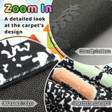 Dunzy 4.92 x 7.55 ft Classroom Rug Composition Notebook Alphabet Rug Pastel Back to School Reading Calming Corner Decor Composition Carpet for Teaching and Playroom