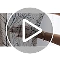 FMFUNCTEX Linen Semi Sheer Curtains for Bedroom, Blue White Curtains 84 Inches Long for Living Room, Grey Tree Branch Patterned Curtain Light Filtering Farmhouse Window Drapes, Grommet Top 2 Panels