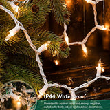 HEYFUNi Clear Christmas Lights Set,50 Count 13Feet Incandescent Bulb Mini String Lights for Christmas Tree Holiday Garland Party Weeding Xma Home Indoor&Outdoor Decorations,White Wire