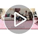 qulint Pink Rugs for Bedroom Girls, 2x3 Fluffy Area Rugs for Living Room Soft Shag Fuzzy Small Carpet, Plush Shaggy Cute Alfombras for Kids Boys and Girls Dorm Home Decor (2ft x 3ft, Pink)