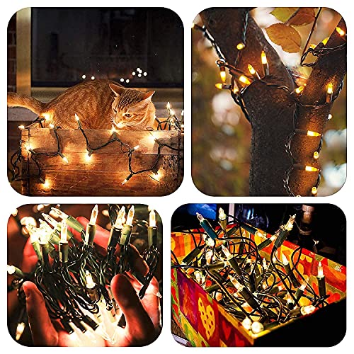 Myrkist Christmas Lights - Battery Operated String Lights 50 LED String Lights Mini Lights with Auto-Timer and 8 Lighting Modes for Christmas Wreath Party Wedding Garden Home Decoration, Warm White