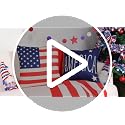Hongsome 4th of July Throw Pillow Covers 18x18in Set of 4,Patriotic Pillow Case for Independence Day,Memorial Day,Veteran's Day,USA,American Summer Outdoor Red White Blue Decorations