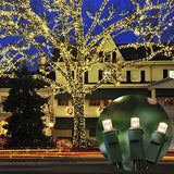 LAMPHOME 100 LED Warm White String Lights - 21.6FT LED Christmas Light, Mini led Extendable Green Wire Waterproof Indoor Outdoor Fairy String Lights for Xmas Tree Holiday Home Party Garden