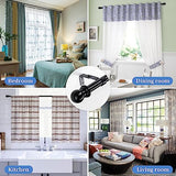 Curtain Rod, 48" - 84" Black Curtain Rods for Windows, 1" Diameter Decorative Adjustable Curtain Rod with Brackets for Room Divider, Bedroom, Living room, Kitchen, Bathroom