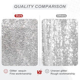 PartyDelight Silver Christmas Tree Skirt 36 inch Sequin Sparkly Base Cover for Merry Christmas Party Holiday Home Indoor Xmas Tree Decorations
