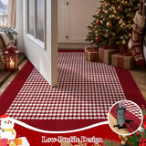 Christmas Indoor Door Mat Washable Red Xmas Dog Muddy Rug 2x3ft
