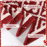 Christmas Hallway Runner Rug Washable Red Xmas Kitchen Mat 2x6 ft