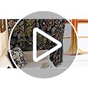XiDi Navy Blue Vintage Floral Patterned Blackout Curtains Boho 84 Inches Long for Living Room Bedroom 2 Panels Thermal Insulated Luxury Modern Dark Botanical Printed Curtains Grommet Drapes 52x84