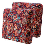 YISUN Sofa Couch Cushion Covers, Stretch Printed Couch Seat Slipcover, Soft Couch Cover for Dogs, Washable Non-Slip Furniture Protector for Sectional Armchair Loveseat (Red Flower, 2 piece)