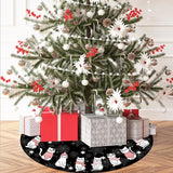 Christmas Tree Skirt Black Tree Skirt Cat Christmas Xmas Winter Tree Skirt 48 Inch for Black Cat Christmas Indoor Outdoor Decorations