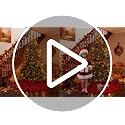 yuboo Large Red Ruffle Tree Skirt 48", Rustic Farmhouse Wedding Decorations, Tiered Fluffy Tree Skirt for Engagement Party & Mother Day Holiday Decor