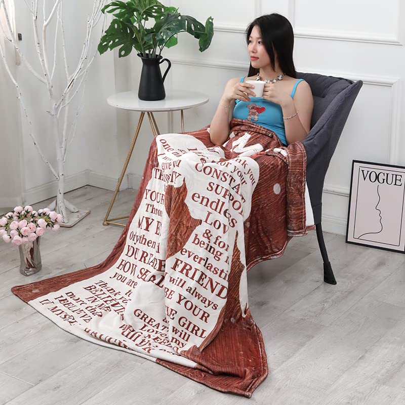 Fathers Day for Gifts Dad Gift from Daughter Dad Blanket for Birthday Soft Cozy Flannel Throw Blanket Present for Men Him Husband 60 * 50inch