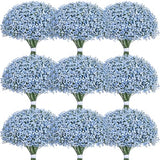Yastouay Babys Breath Artificial Flowers, 30 Pcs Blue Baby Breath Flowers Artificial Bulk, Real Touch Fake Babys Breath Gypsophila for Wedding Party Bouquet Floral Arrangement Home Decor