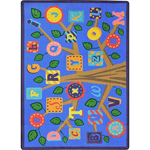 Joy Carpets Alphabet Leaves Area Rug in Color Soft, 7'8" x 10'9"