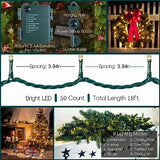 Battery Operated Christmas Lights - 50 LED Mini Lights Battery Operated String Lights Indoor Outdoor String Lights with Timer 8 Modes Fairy Lights for Christmas Tree Wreath Party, Warm White