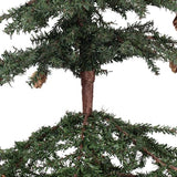 Vickerman 42" Caramel Pine Artificial Christmas Tree Unlit- Featuring 1241 PVC Tips - Pine Cone Accented - Seasonal Indoor Home Decor with Decorative Burlap Base