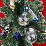 20 Pcs Clear Plastic Fillable Ornament Balls, Removable Top Clear Hanging Ornaments Ball, DIY Plastic Ornaments Round Balls, Perfect for Decoration On Christmas Trees, Wedding, Party (60 mm)