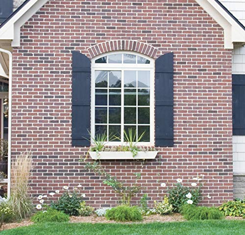 Builders Edge 12"W x 54"H , Custom Three Board Spaced (2 Batten) Shutters (Per Pair), 166 - Midnight Blue