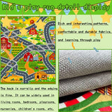 Car Road Rug for Kids Room Farm Play Mat Rugs for Kids Toy and Cars, Educational Area Kid Carpet for Bedroom Playroom Nursery, Non-Slip Activity Floor Playmat Road Traffic Track Carpet 31"x37"