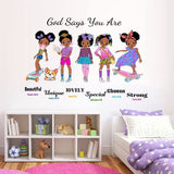 Wall Decals for Girls Toddler Bedroom,Black Girl Magic Inspirational Quotes Wall Stickers,Motivational Saying African American Girls Wallpaper for Baby Bedroom Room Wall Decor Decoration