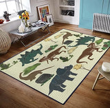 Dinosaur Carpet Rugs for Kids Bedroom Boys Girls, Washable Non Slip Dinosaur Play Mat Dino Rugs for Boys Room, Area Rugs 59 * 39inch Kids Dino Room Decor for Bedroom Playroom Kidroom Floor