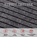 AYOHA Runner Rug 2' x 6' Indoor/Outdoor Carpet for Hallway Kitchen Entryway Patio Lobby Garage Deck Area Rugs with Natural Non-Slip Rubber Backing, Gray/Black Strip (Available for Custom Sizes)