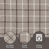 Madison Park Anaheim Cabin Plaid Curtain Window, Thermal Insulated Fleece Lining, Living Room Decor Room Darkening Drape for Bedroom, 1-Single Panel Pack, 50x95, Rod Pocket & Back Tab, Brown