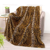 Bnuitland Leopard Print Fleece Flannel Throw Blanket, 300 GSM Double Sided Fuzzy Fluffy Throw for Bed Sofa Couch Travel, Super Soft Lightweight Cheetah Print Blanket for Adults/Baby/Pets, 50×40 inch