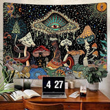 Yeoiat Mushroom Tapestry Hippie Tapestry for Bedroom Cute Tapestries Aesthetic Wall Tapestries Hanging for Bedroom Dorm Living Room (Mushroom, 36.00" X 48.00")