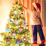 Cludoo 4 Inch Acrylic Ornaments Blanks, 30pcs Clear Round Acrylic Ornament Blanks, Acrylic Circle Disc Ornament Blanks with Hole for Vinyl, Christmas Decor, Engraving, Painting, and DIY Crafting