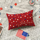 AVOIN colorlife 4th of July Patriotic Throw Pillow Cover, 12 x 20 Inch Independence Memorial Day America Stars Cushion Case for Sofa Couch
