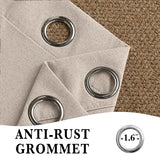 RYB HOME Blackout Doorway Curtain, Privacy Door Curtain for Closet, Thick Linen Thermal Insulated Room Darkening Grommets Drape for Front/Storage Room/Bedroom, Linen, W42 x L80, 1 Panel