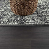 Boho Black 2x6 Runner Rug for Hallway, Washable Kitchen Runner Rug Non Slip Bathroom Runner, Vintage Medallion Non-Shedding Soft Carpet for Kitchen Bedroom Entryway