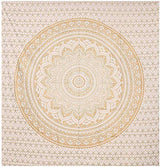 ANJANIYA Ombre Wall Hanging Bohemian Tapestry, Metallic Wall Art Bedspread, Psychedelic Hippie Mandala Dorm Décor for Hanging, Bedding, Beach Coverlet Curtain, Gold, 54"X60"