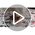 Lahome Sylvie Pink Bedroom Rug for Girls Room Decor, 5x7 Washable Cute Playroom Nursery Rug, Soft Floral Low Pile Carpet for Kids Living Dining Room Indoor, Pink/Multi
