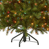 National Tree Company 4.5 ft Pre-Lit Dunhill Fir Artificial Christmas Tree, 450 Multicolor Lights, 763 Tips, Includes Stand, Green