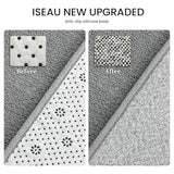 ISEAU 3x5 Soft Area Rug for Bedroom, Washable and Non-Slip, Grey