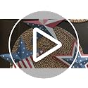 Metal Barn Star Art - American Flag Patriotic 9-Inch Star Wall Decoration, Wall Mount 3D Barn Star Decor July of 4th Decoration, Set of 3