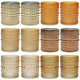 WDHODEC Gold Candle Holders 12 PCS, Glass Votive Tealight Candle Holders for Fall Thanksgiving Christmas Table Centerpiece Wedding Decorations