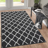 SHACOS Large Door Mats 3'x5' Indoor Entrance Front Door Rug, Black