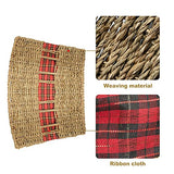 KI Store Christmas Tree Collar 28-Inch Red and Black Plaid Christmas Tree Decorations Alternative Tree Skirt Christmas Tree Ring