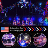 4th of July Decoration Patriotic Mini Lights - 100 Count 20 Feet Red White Blue Incandescent Bulb Waterproof String Lights Plug in for Indoor Outdoor Christmas Party Patio Independence Day Decoration