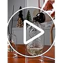 Empty Glass Fragrance Reed Diffuser Bottles,for Essential Oil, with 16pcs Black Reed Sticks,Minimalist Decor,2pcs/Set.