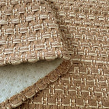 Tan Brown Boho Faux Jute Braided Entryway Rug 2x4 ft,Solid Rubber Back Rug