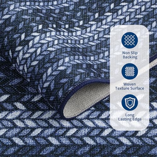 GarveeHome Indoor Easy Jute Runner Rug 2x6 Washable Kitchen Runner Rugs