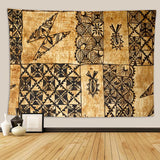 Shenywell Tapestry Wall Hanging 60x80 Inch Traditional Pacific Island Tapa Cloth Polyester Dorm Apartments Bedrooms Living Beach Blankets Curtains Picnic Blankets