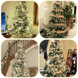 30PCS Christmas Balls Ornaments,60MM Gold&White Painted Shatterproof Festive Wedding Hanging Ornaments Christmas Tree Decoration