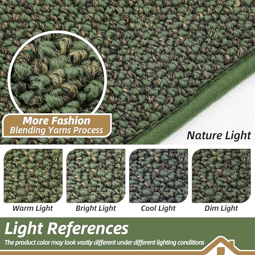 BEQHAUSE Kitchen Runner Rugs 31"x120", Kitchen Mats for Floor, Green