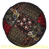 Vedant Designs Indian Patchwork Pouf Cover Indian Living Room Pouf, Decorative Ottoman,Embroidered